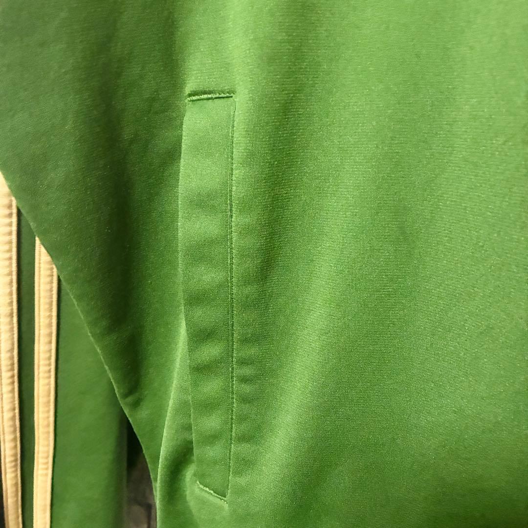 00s adidas アディダス トラックジャケット ジャージ 緑ベージュ M