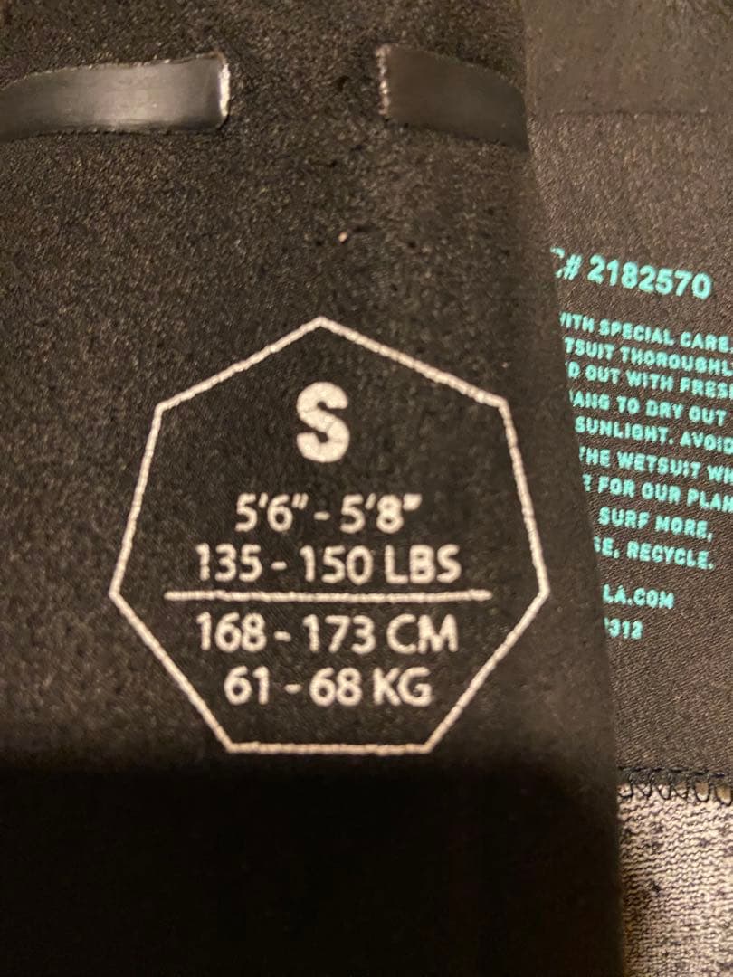 【VISSLA】 3mm 168-173cm / 61-68kg