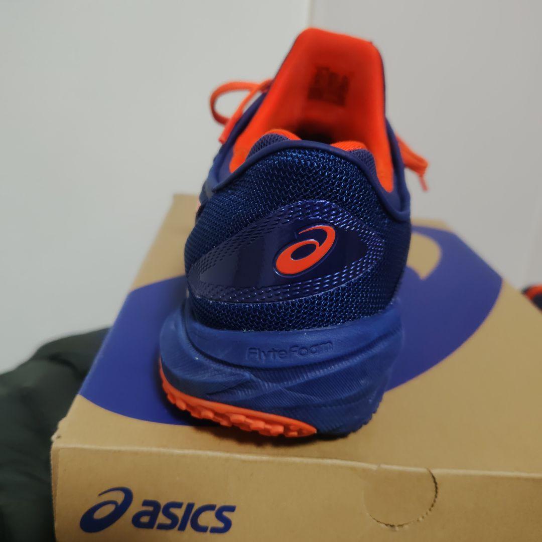 美品asics COURT FF3 OCテニスシューズネイビー/オレンジ25.5