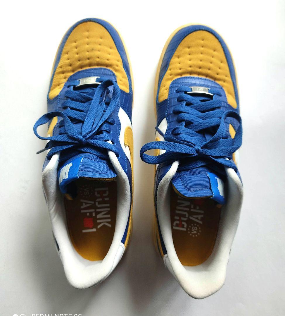 【美品】Nike Air Force 1 青 黄色 シューズ