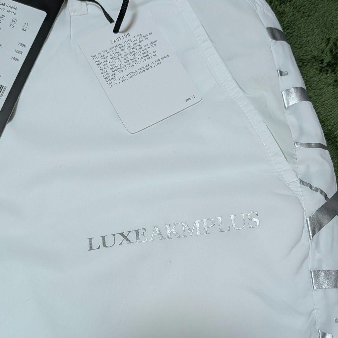 【新品】LUXEAKMPLUS サイドロゴ中綿ワイドロングパンツ Sサイズ