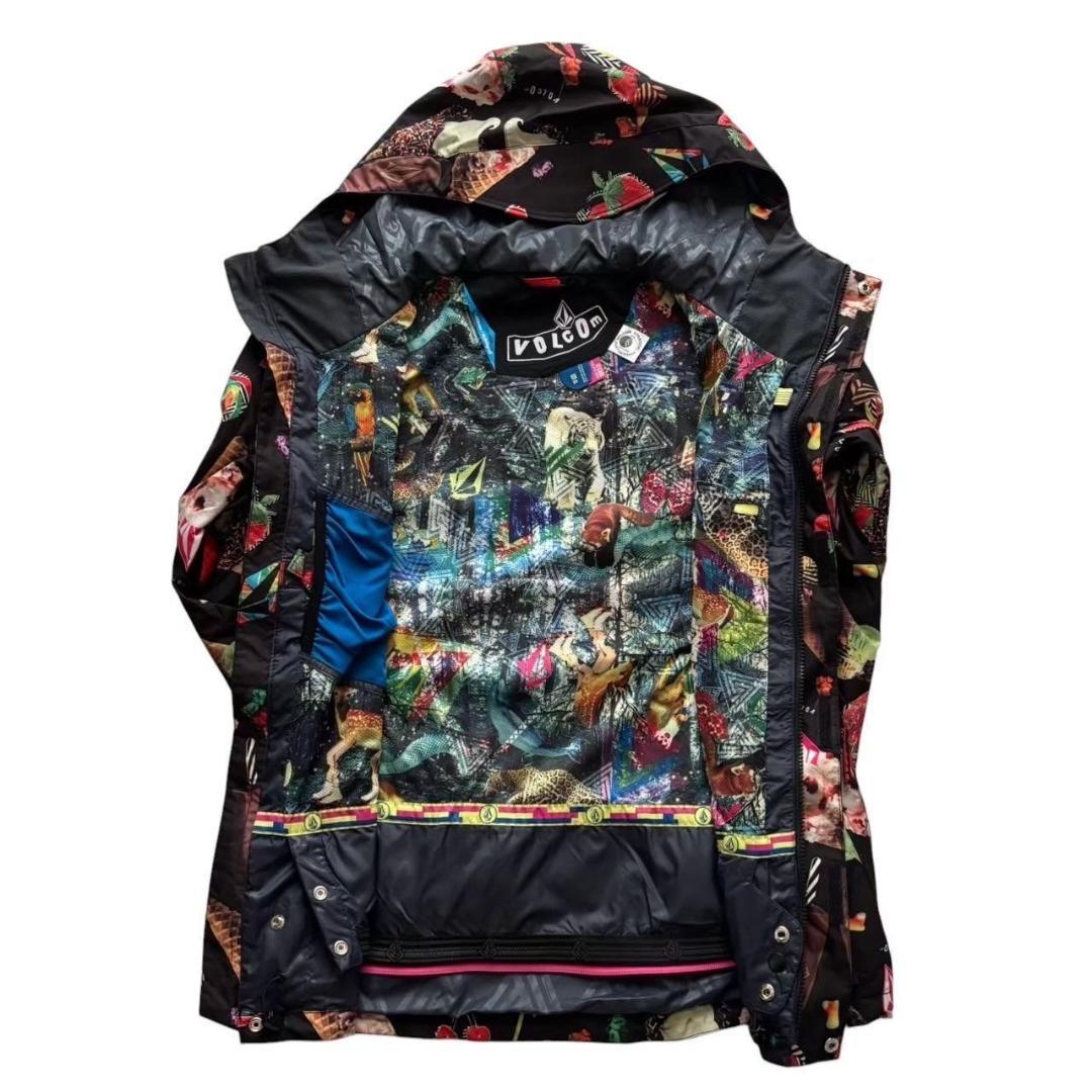 VOLCOM ボルコム スノーボードウェア 黒 マルチカラー ジャケット スキー
