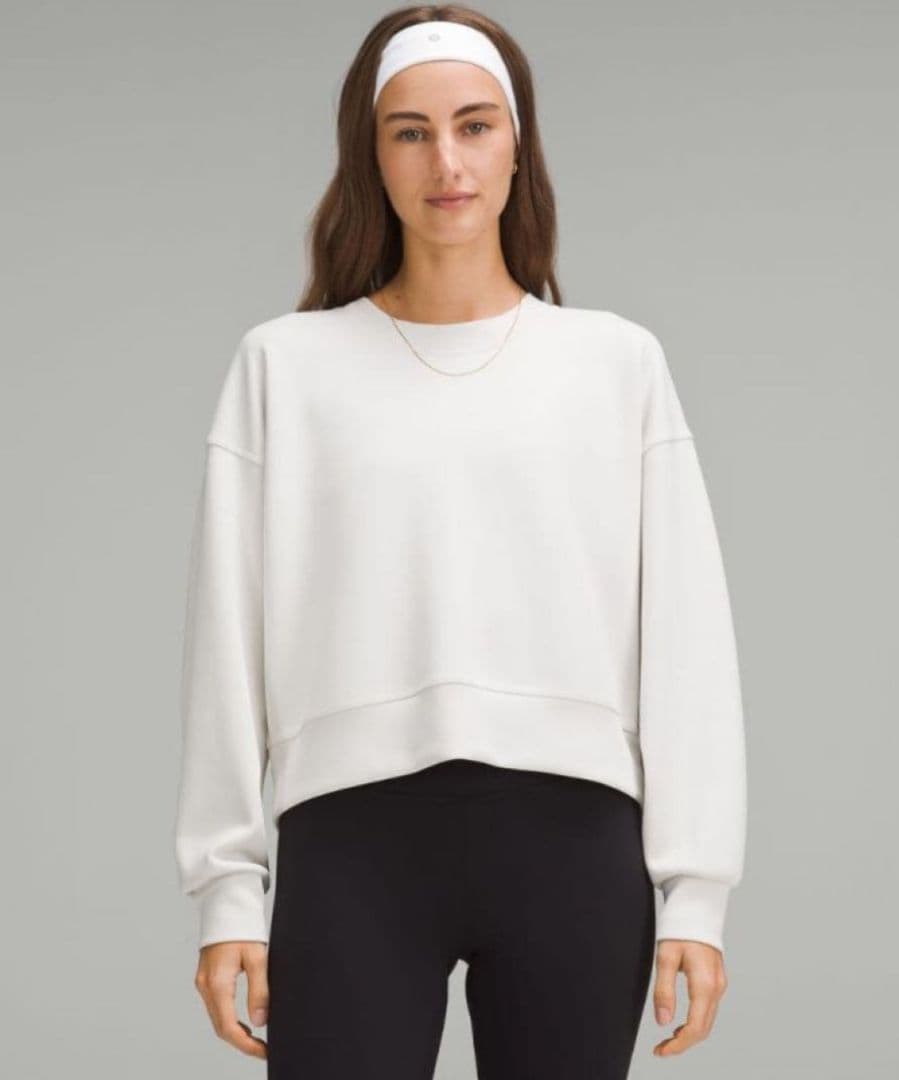 【美品】lululemon/クロップト丈スウェット　Softstream