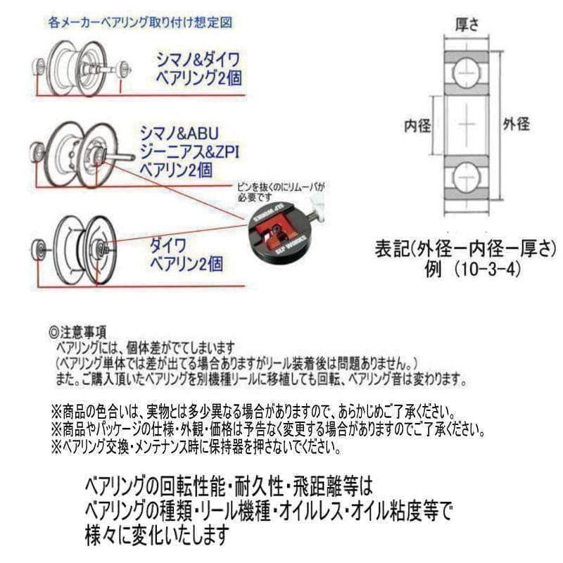 25 IM Z TW スプー用ベアリング【セラミックボールベアリングSRツイン】