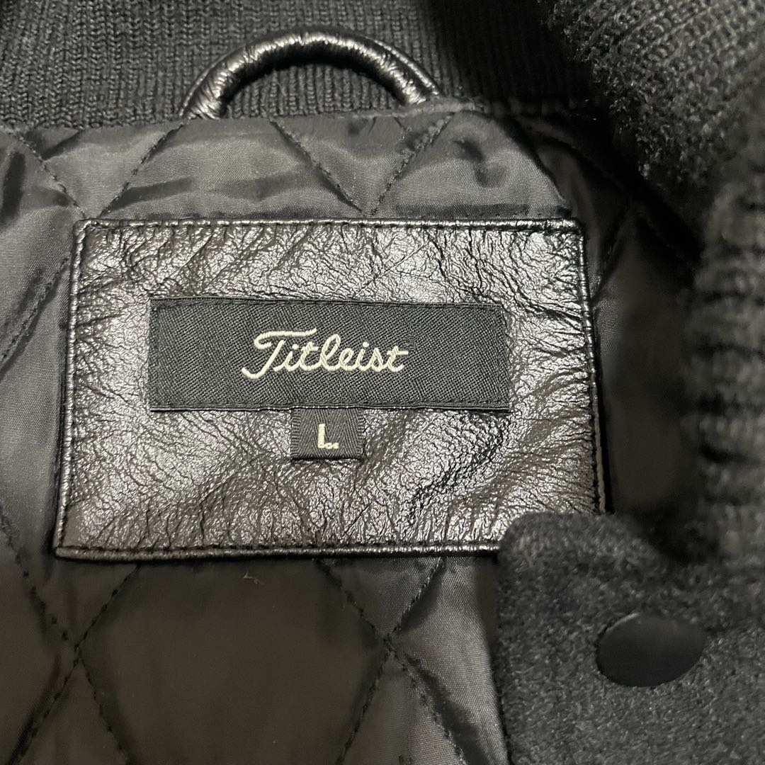極美品　 Titleist ブルゾンジャケット　L 牛革　アームレザー