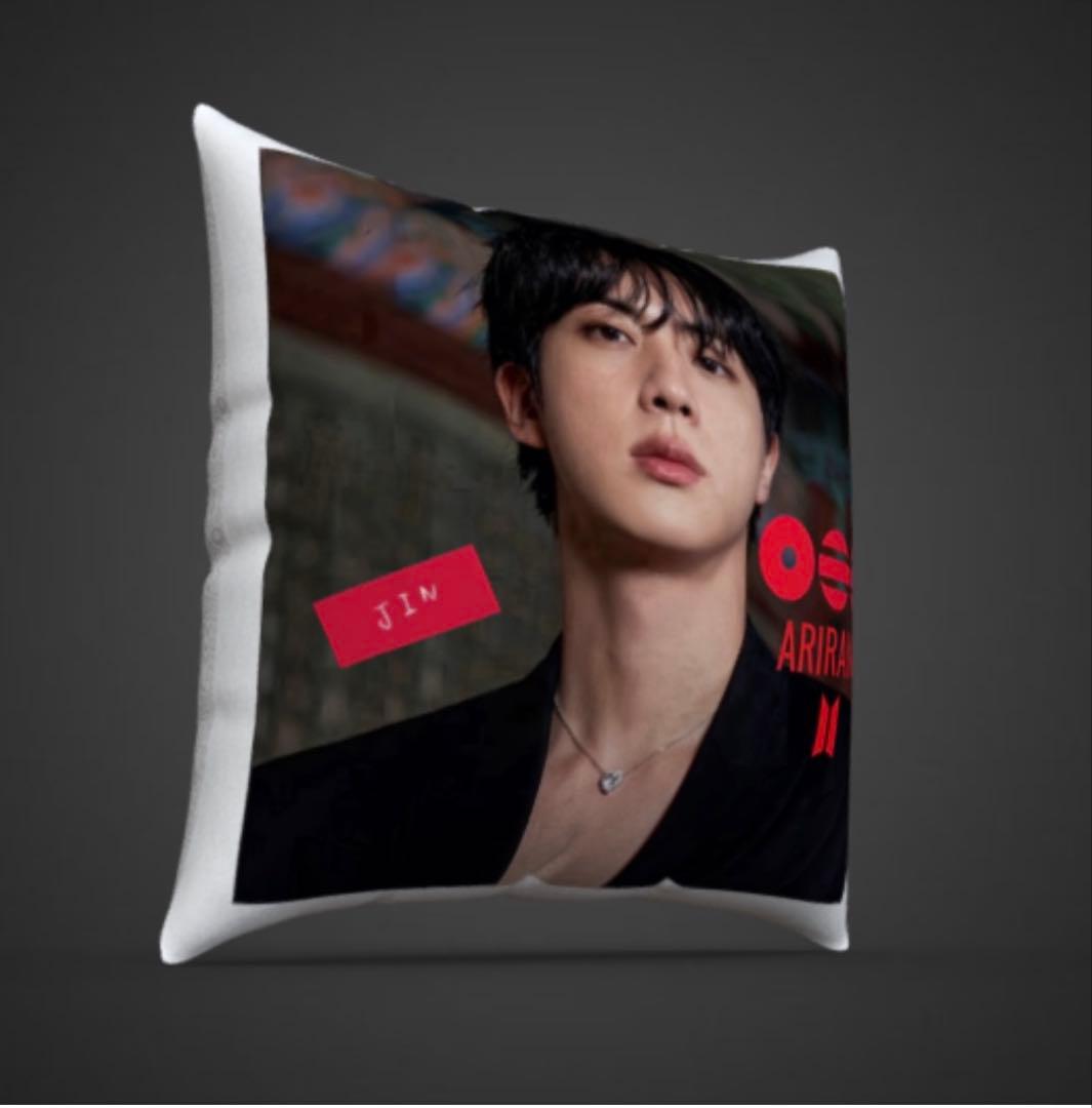 BTS ファブリッククッションカバー　45×45 ジンくん　JIN