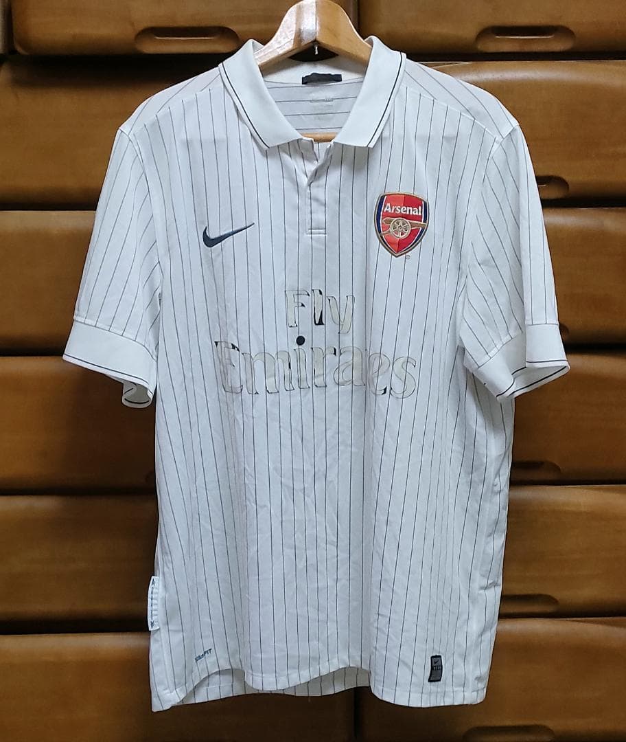 【希少】ナイキ アーセナル ユニフォーム 半袖 XLサイズ ストライプ nike