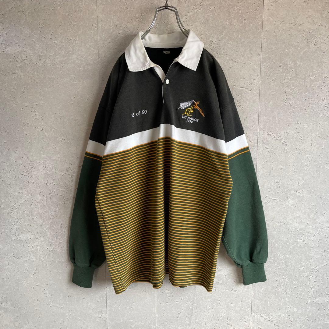 超希少 90sオールド トライ ネーションズ 数量限定 ラガーシャツ