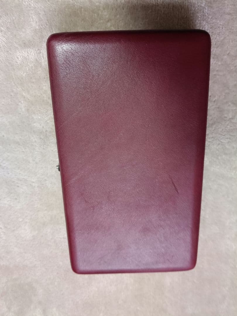 【新品】三味線　バチケース 　撥入れ　赤　小豆色　合皮
