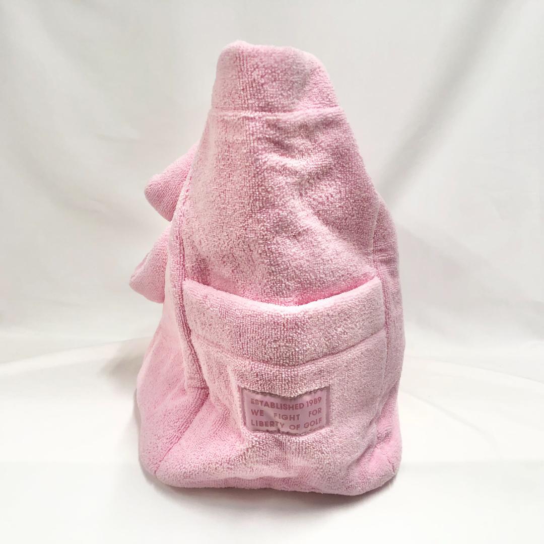 ○★新品未使用　PEARLY GATES　パイルカートバッグ（大）　ピンク系