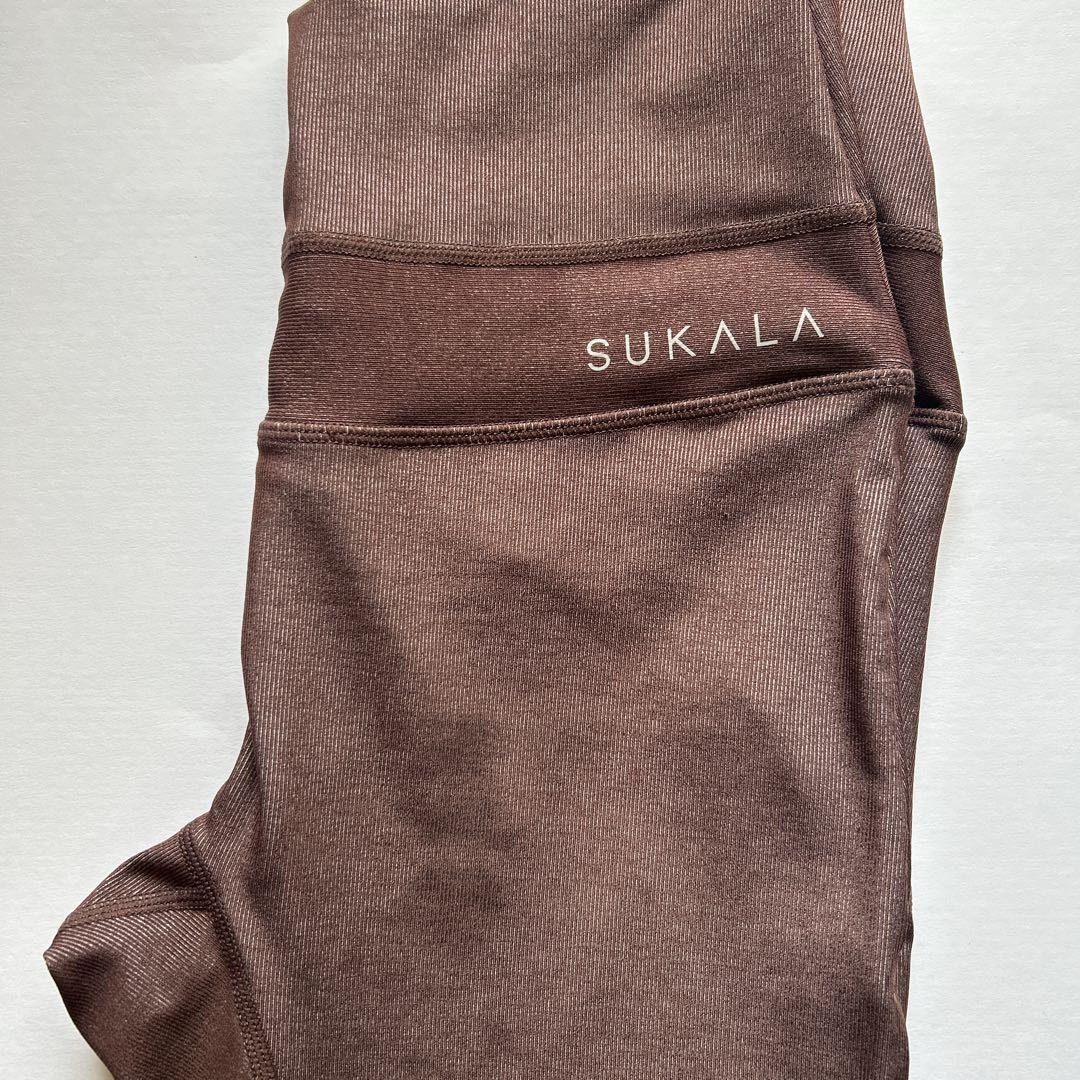 値下げ！SUKALA リブデニムレギンス チョコレートブラウン Mサイズ
