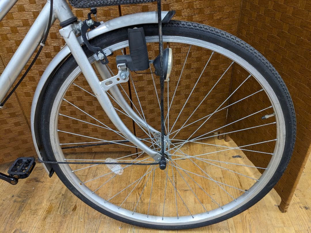 U083 普通自転車　27インチ シルバー　シンプルタイプ