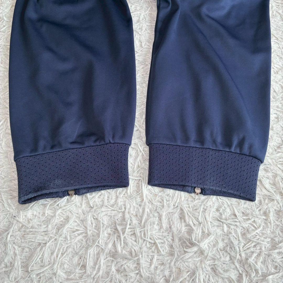 ◎極美品 アスレタ ジャージ上下 M 紺 前後ロゴプリント トレーニング セット