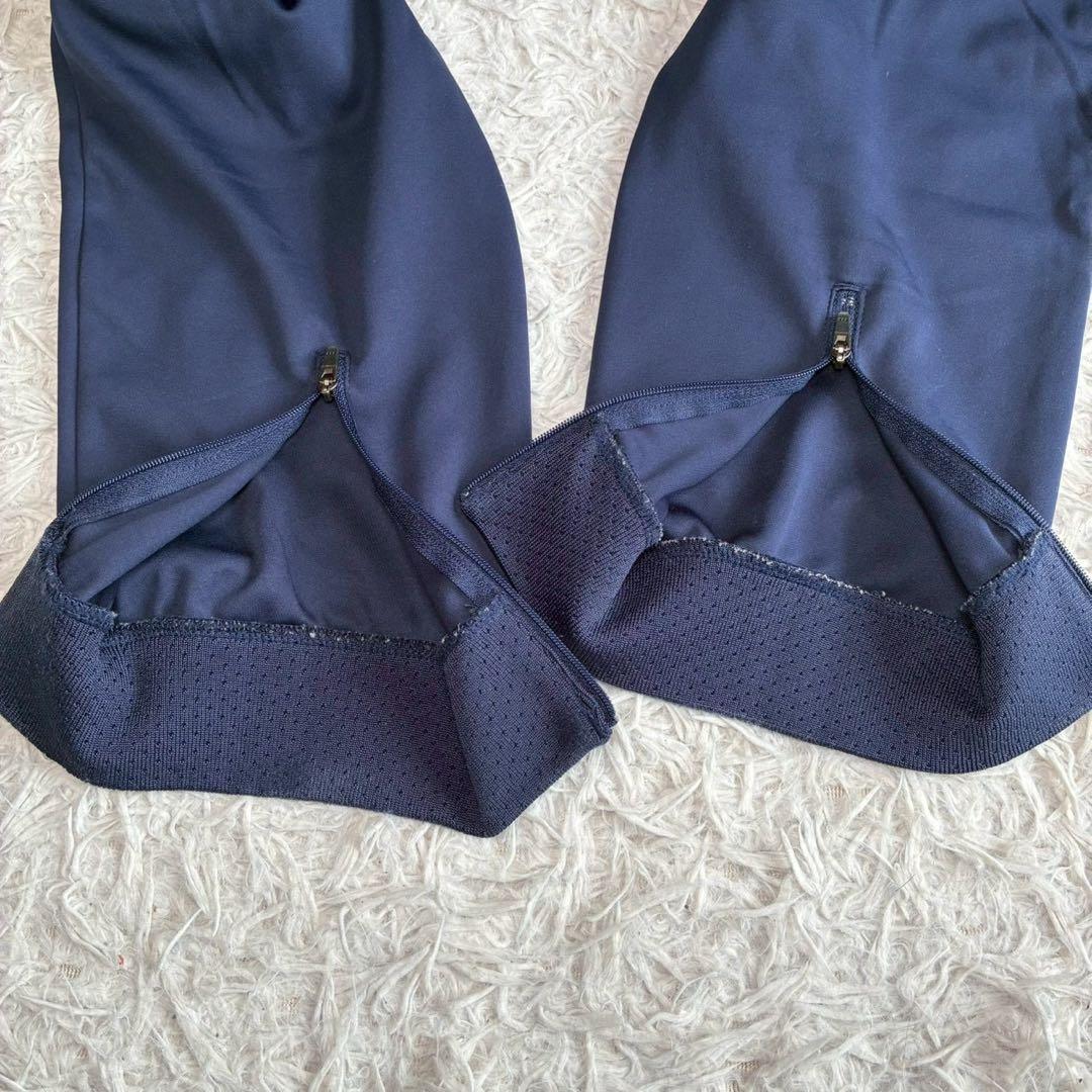 ◎極美品 アスレタ ジャージ上下 M 紺 前後ロゴプリント トレーニング セット