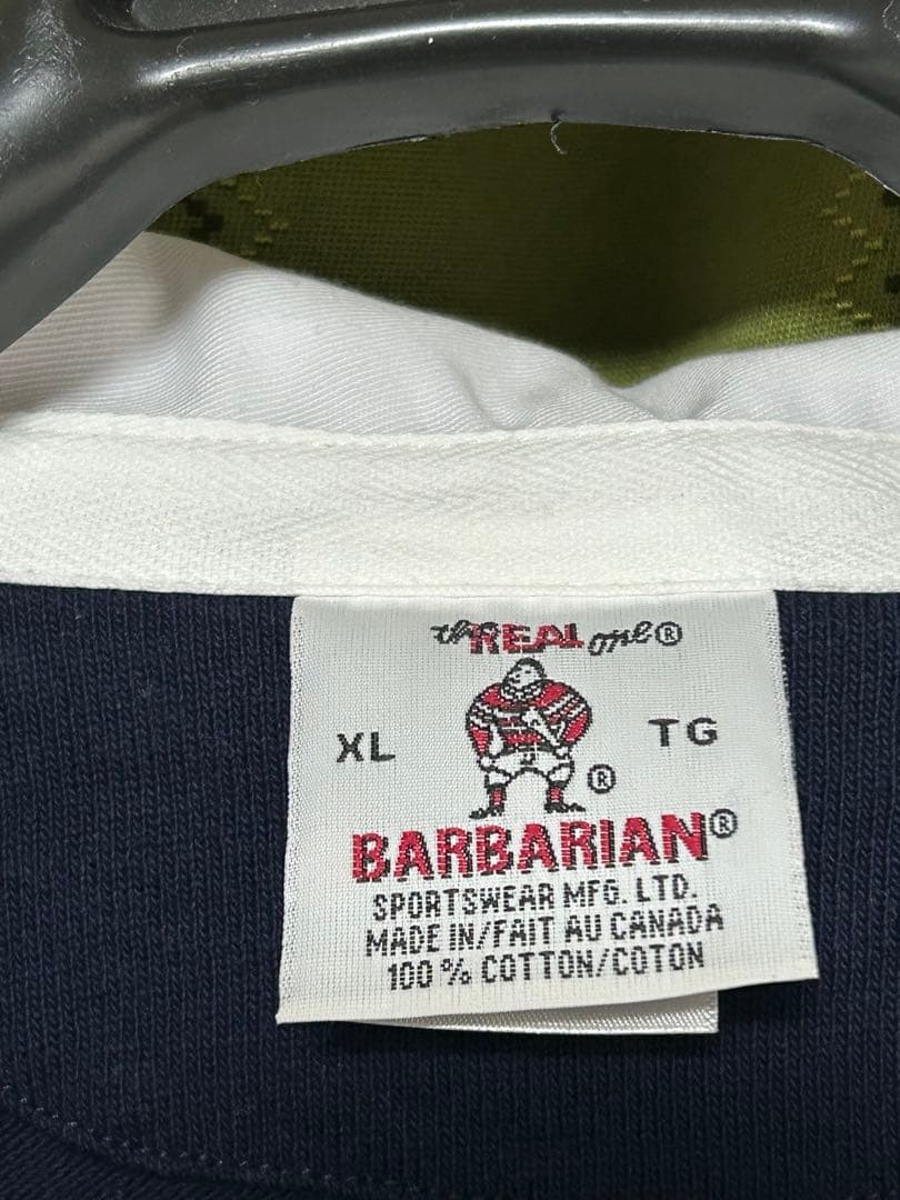 BARBARIAN ネイビー ラガーシャツ XL