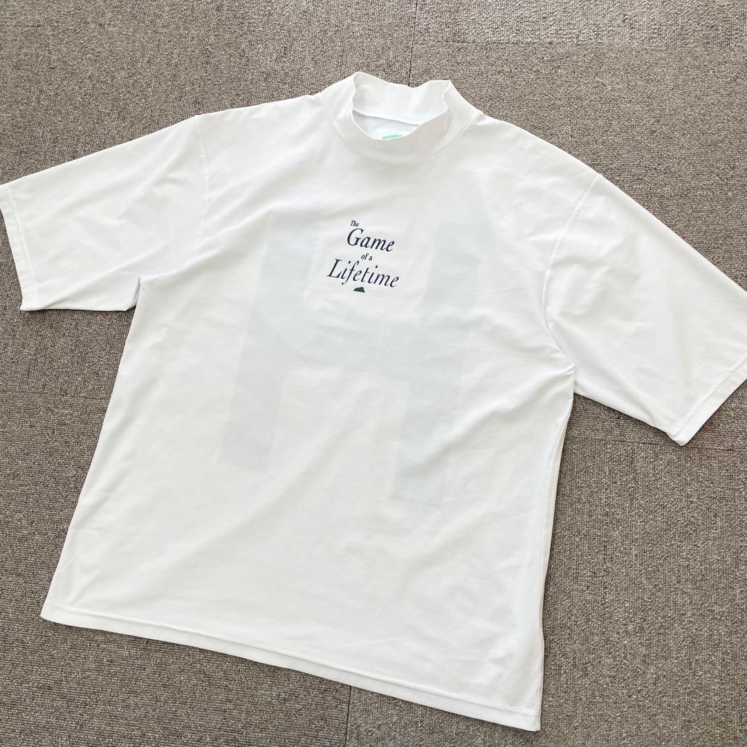 美品　サルベージパブリック　モックネック　半袖シャツ　カットソー　ホワイト　M