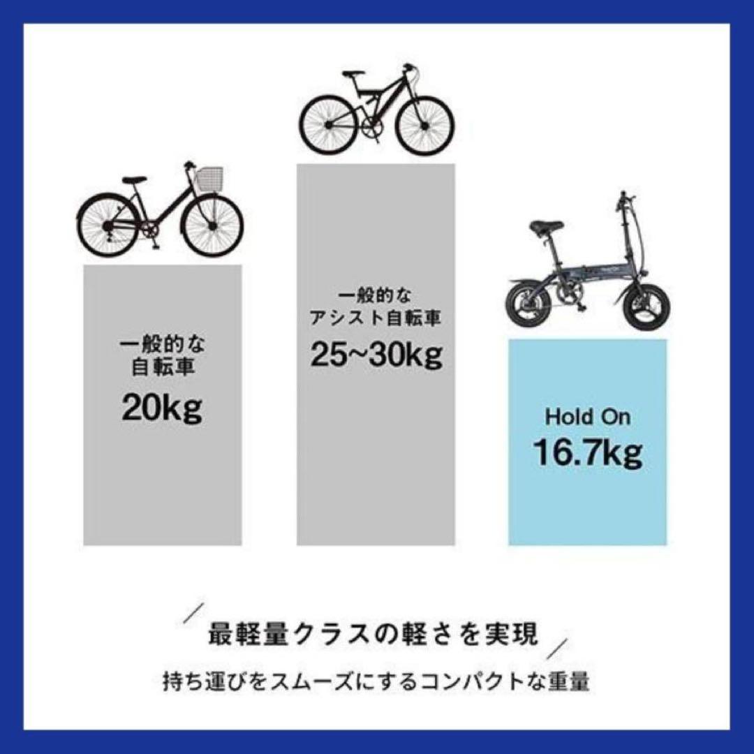 Hold On 折りたたみ自転車 メタリックカーキ 16.7kg 最大100km