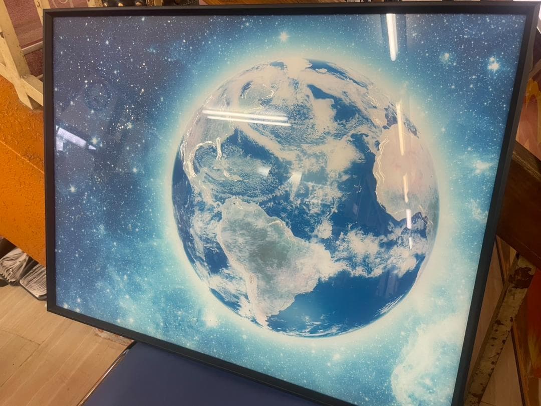 【1点限定品】アートパネル　宇宙　ポスター　地球　世界　絵　絵画　壁掛け　額縁