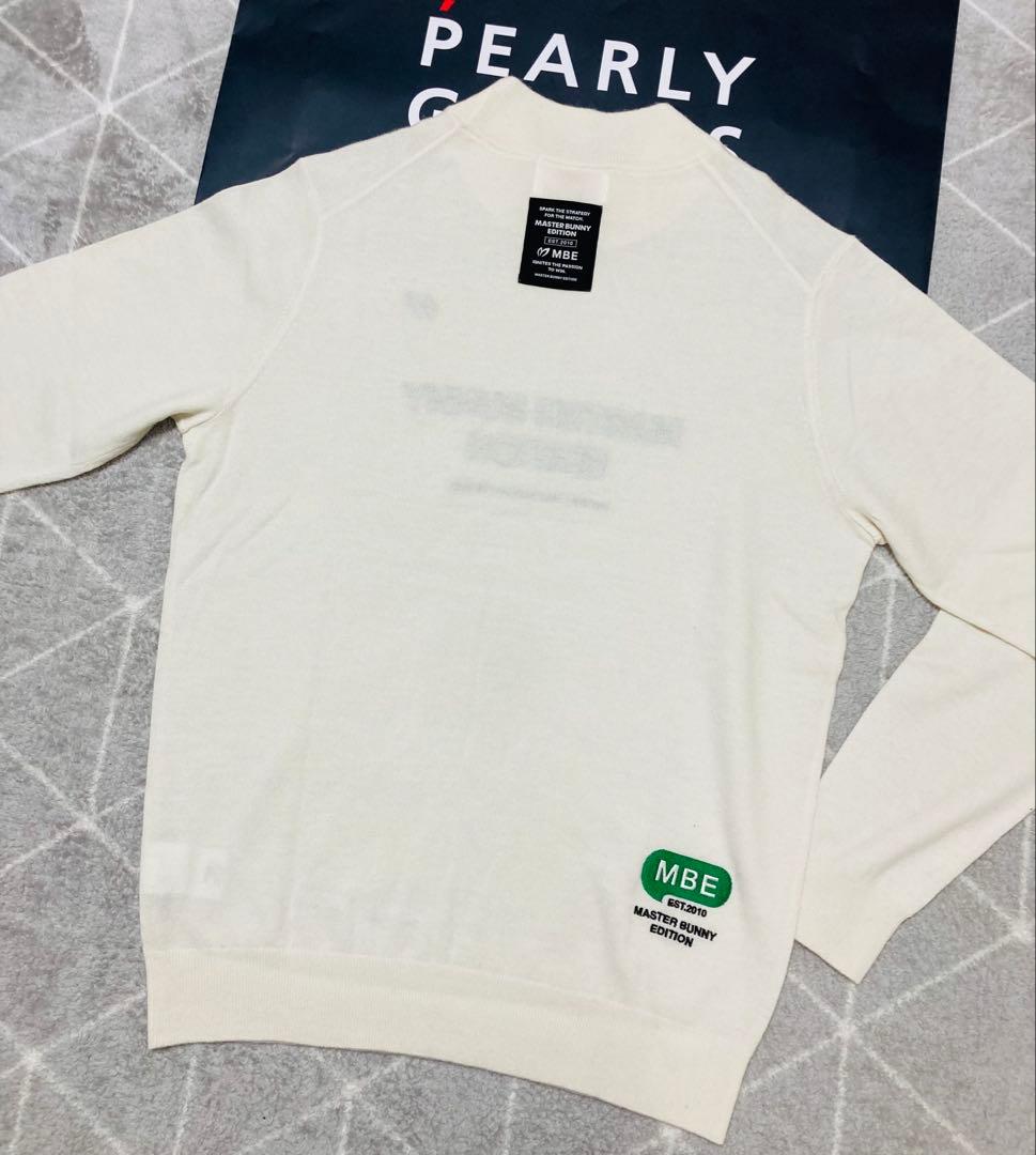 新品 パーリーゲイツ マスターバニー カシミヤ混 タートルネックニット(4)M白