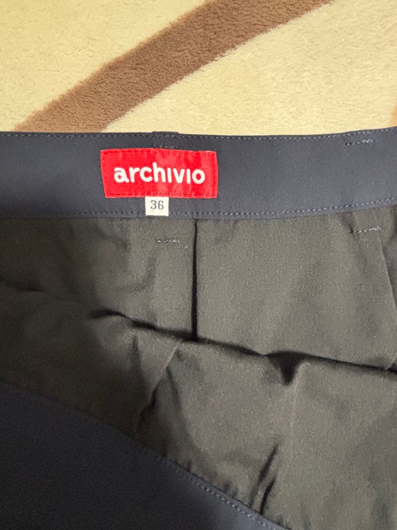 archivio 2段プリーツ撥水スカート NAVY