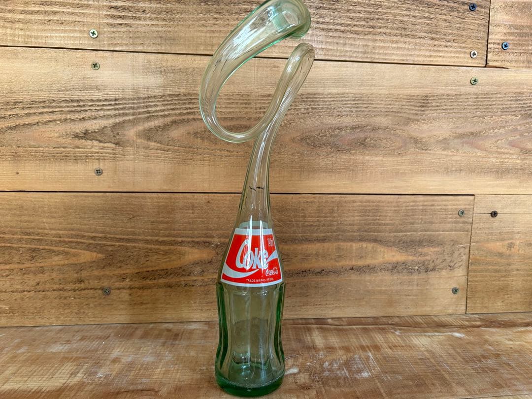コカコーラ　Cola 変形瓶　2本セット　コレクション　瓶　ガラス　レトログラス