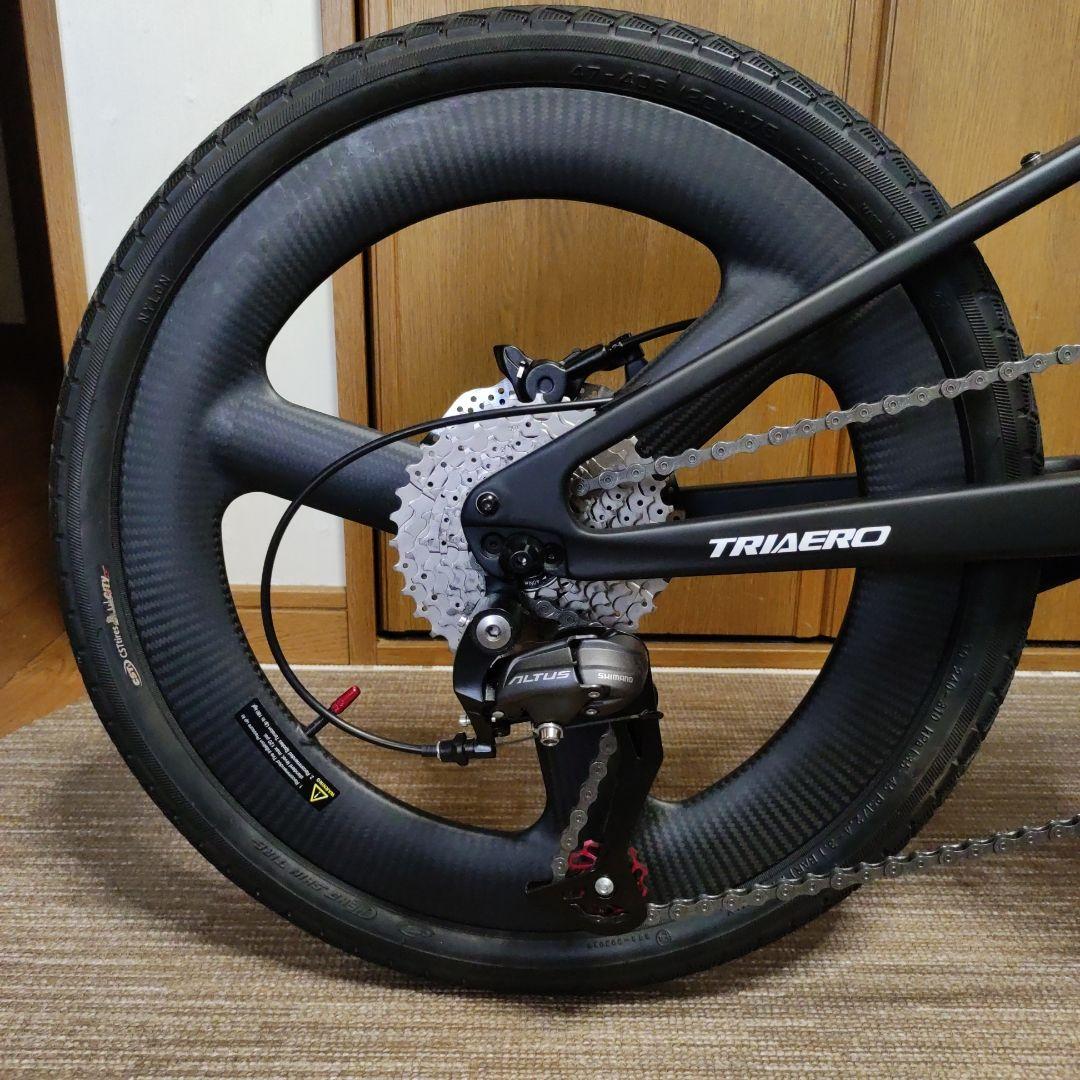 I CAN Ｆ1 折りたたみカーボンミニベロ マットブラック