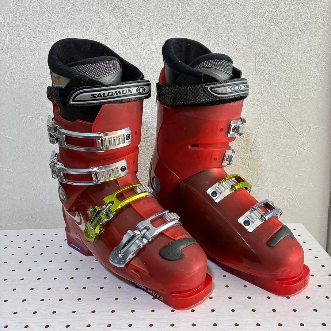 SALOMON COURSE 26.5 レッドスキー靴
