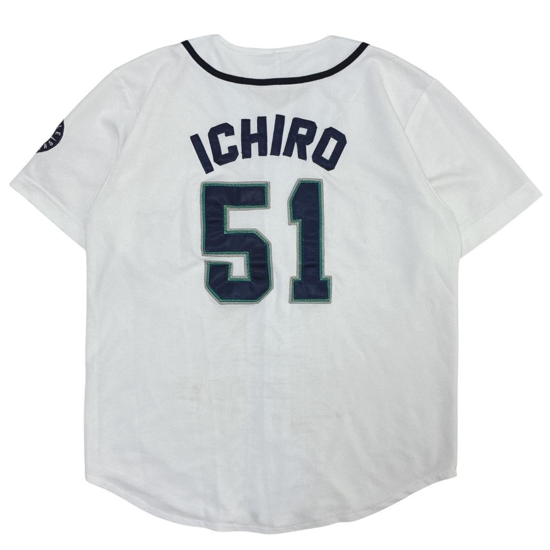 MLBマリナーズ イチロー 51 両面刺繍 ユニフォーム ゲームシャツ XL相当