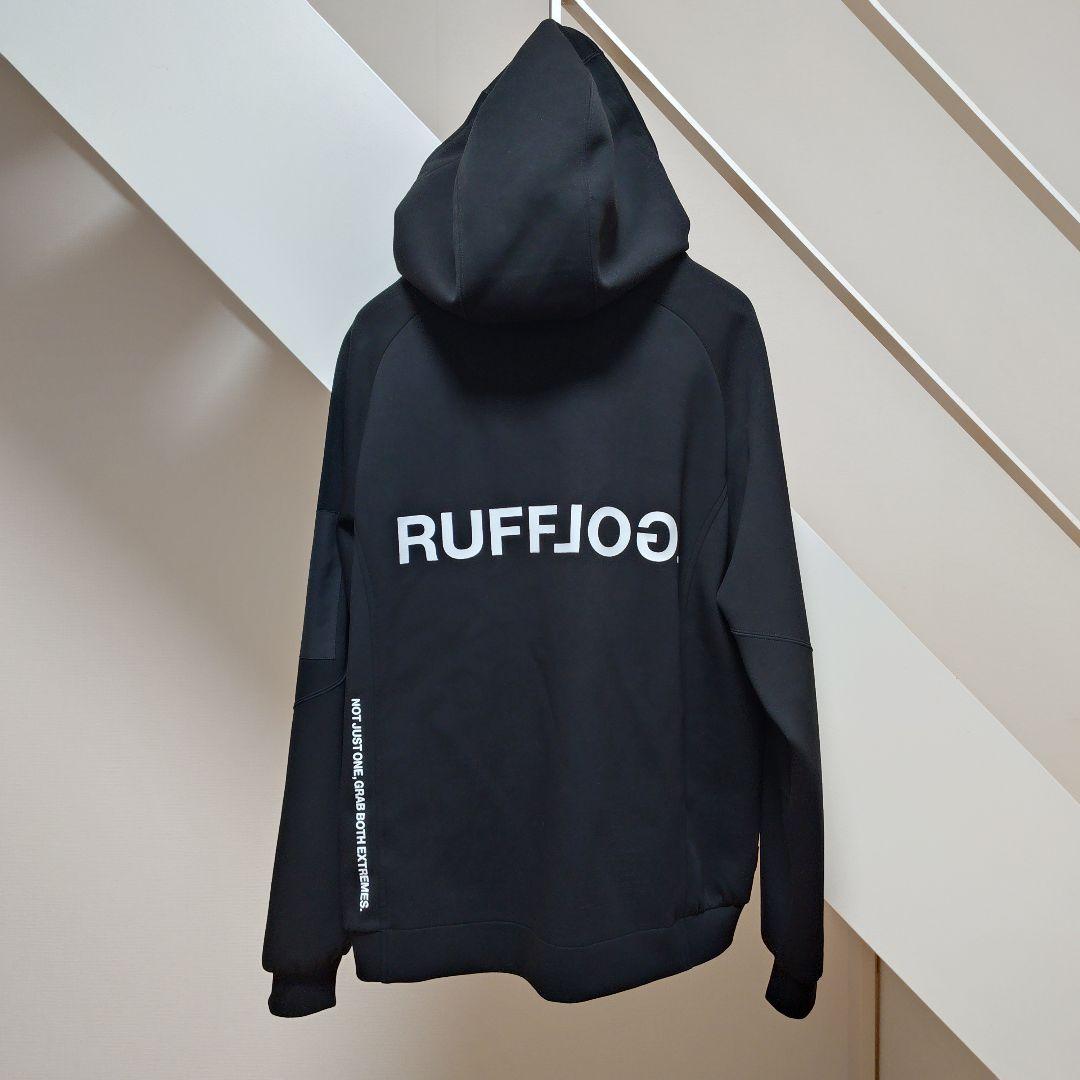 S ラフロッグ RUFFLOG ゴルフ フーディ パーカー ブラック