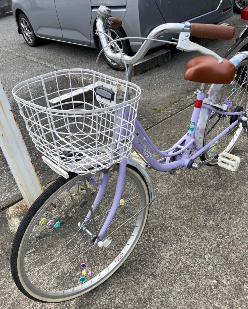 ブリヂストン　リコリーナ24インチ ジュニアシティサイクル少女車紫色