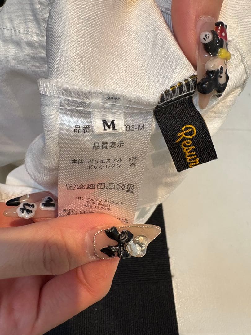 レザレクション ホワイト ゴールド ポロシャツ M セットアップ