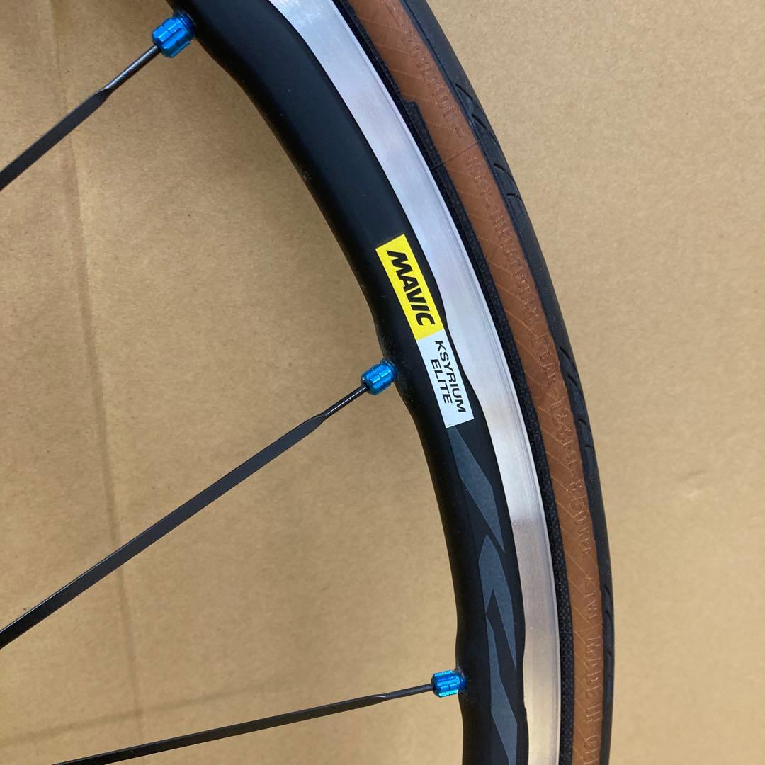 MAVIC KSYRIUM ELITE BLUE前後セット タイヤ、チューブ付き