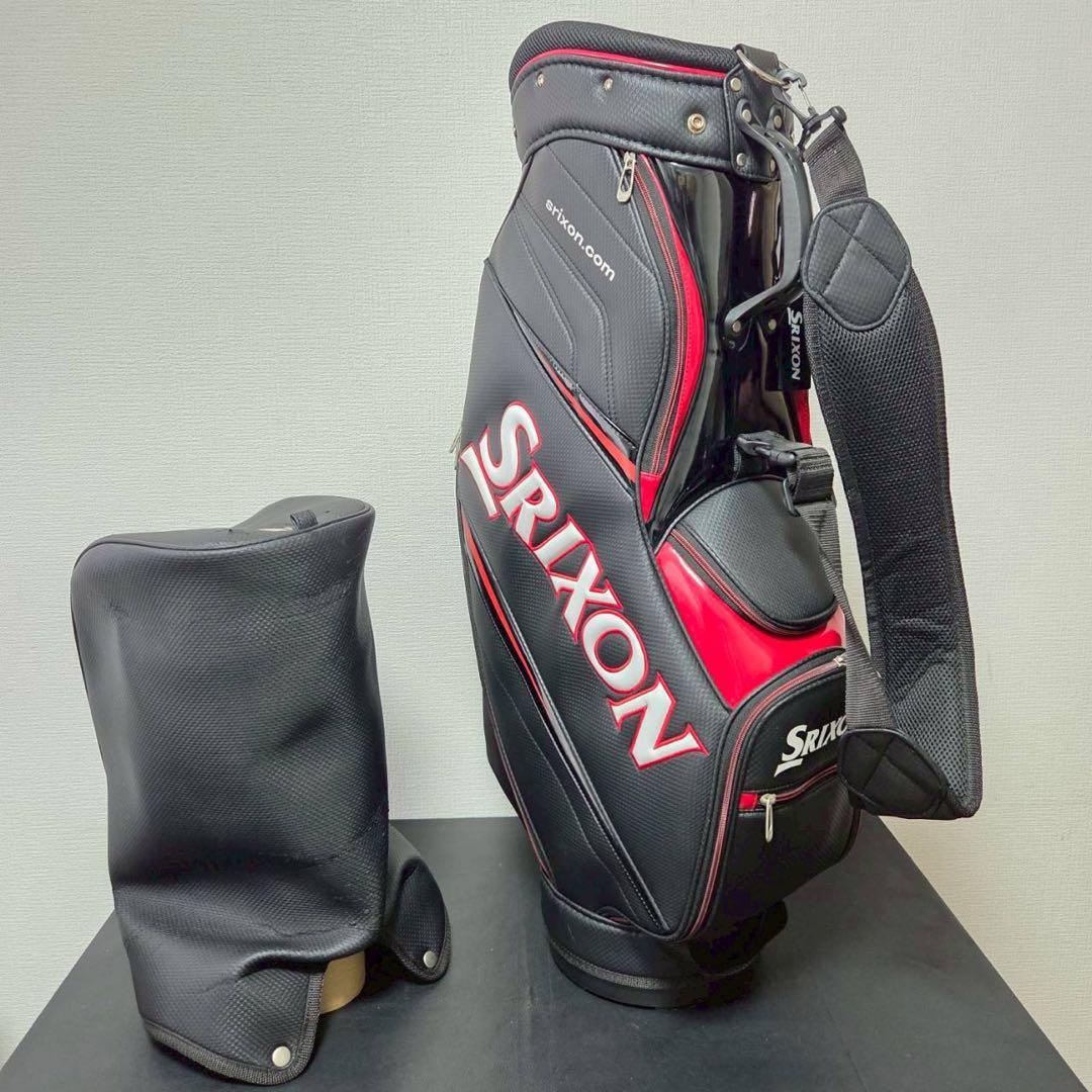 スリクソン キャディバッグ 9型 カーボン調 ブラック×レッド SRIXON