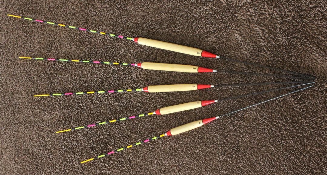 ヘラ浮き パイプトップ５本セット(レッドＳ) 新品未使用