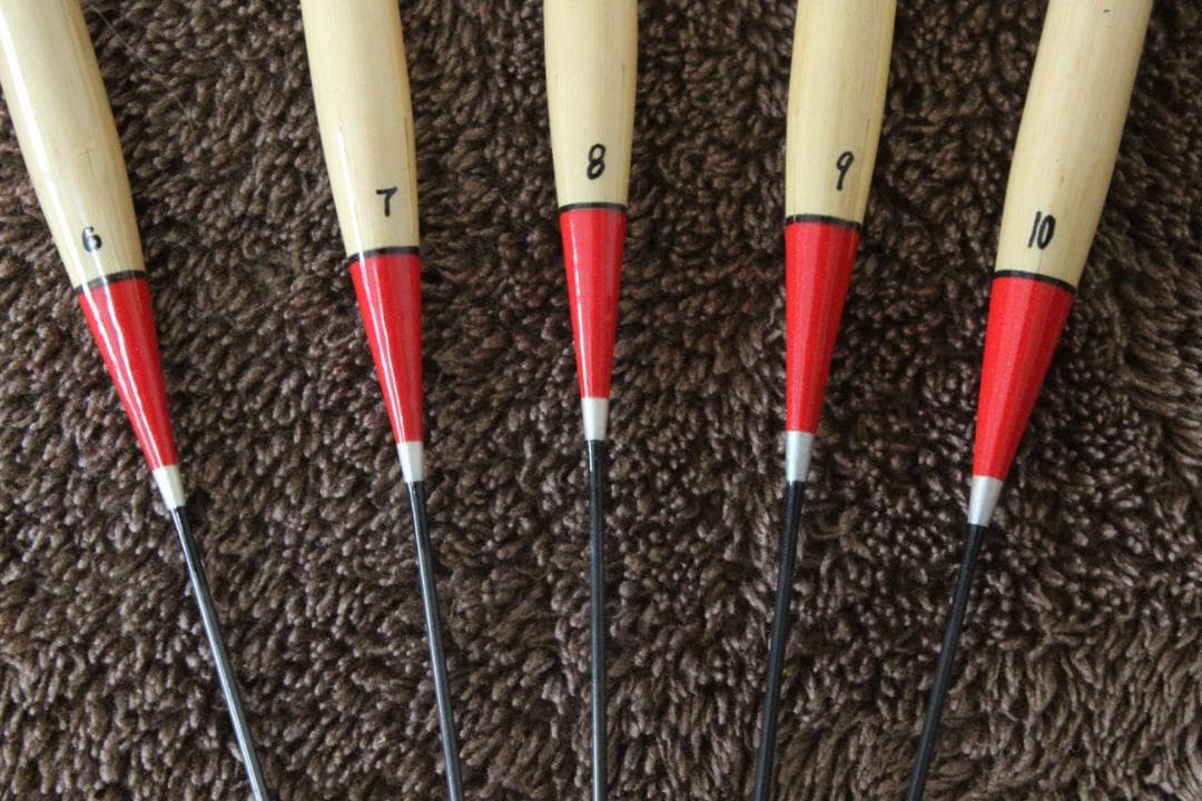 ヘラ浮き パイプトップ５本セット(レッドＳ) 新品未使用