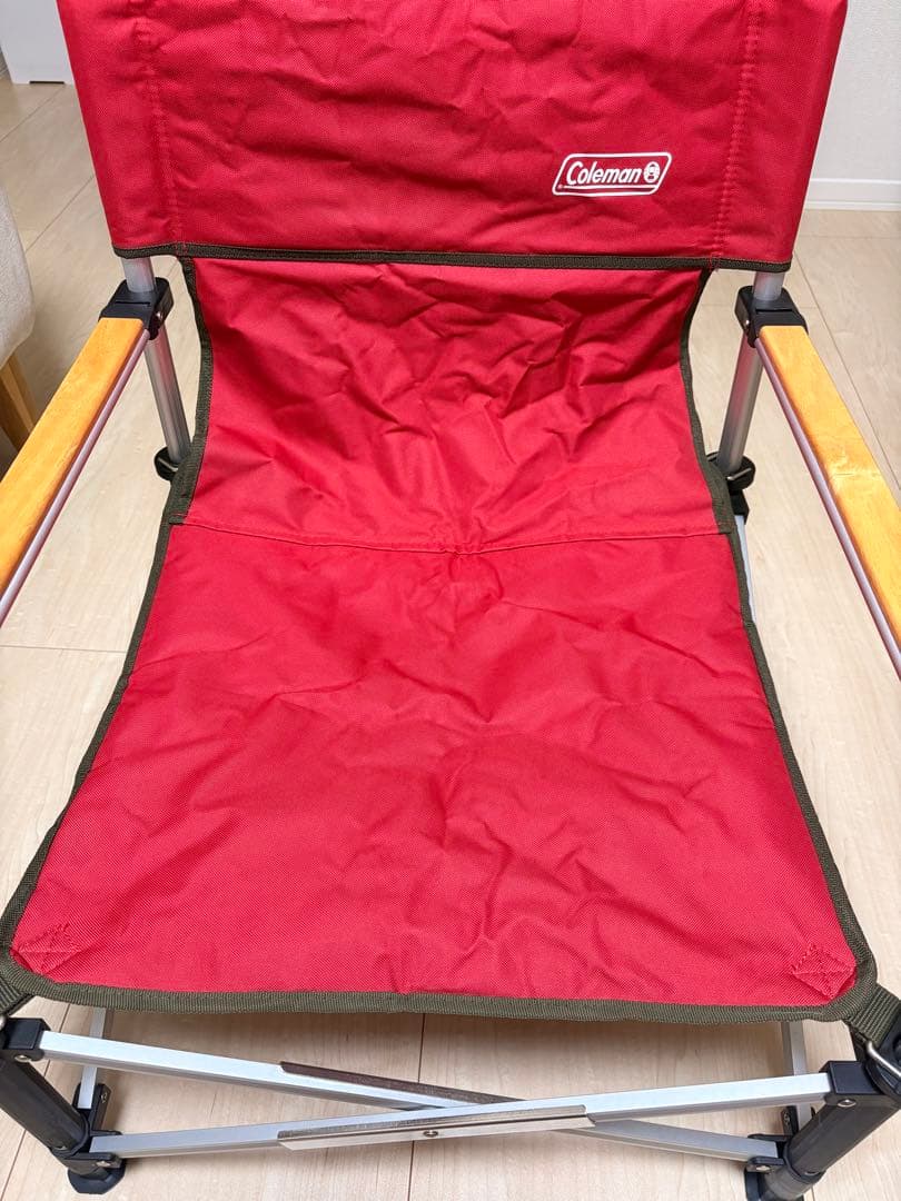 Coleman アウトドアチェア 赤 収納バッグ付き