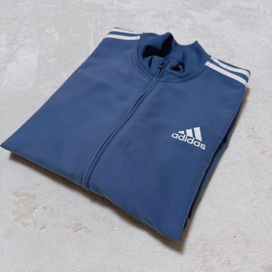 adidas トラックジャケット L くすみブルー アディダス ジャージ