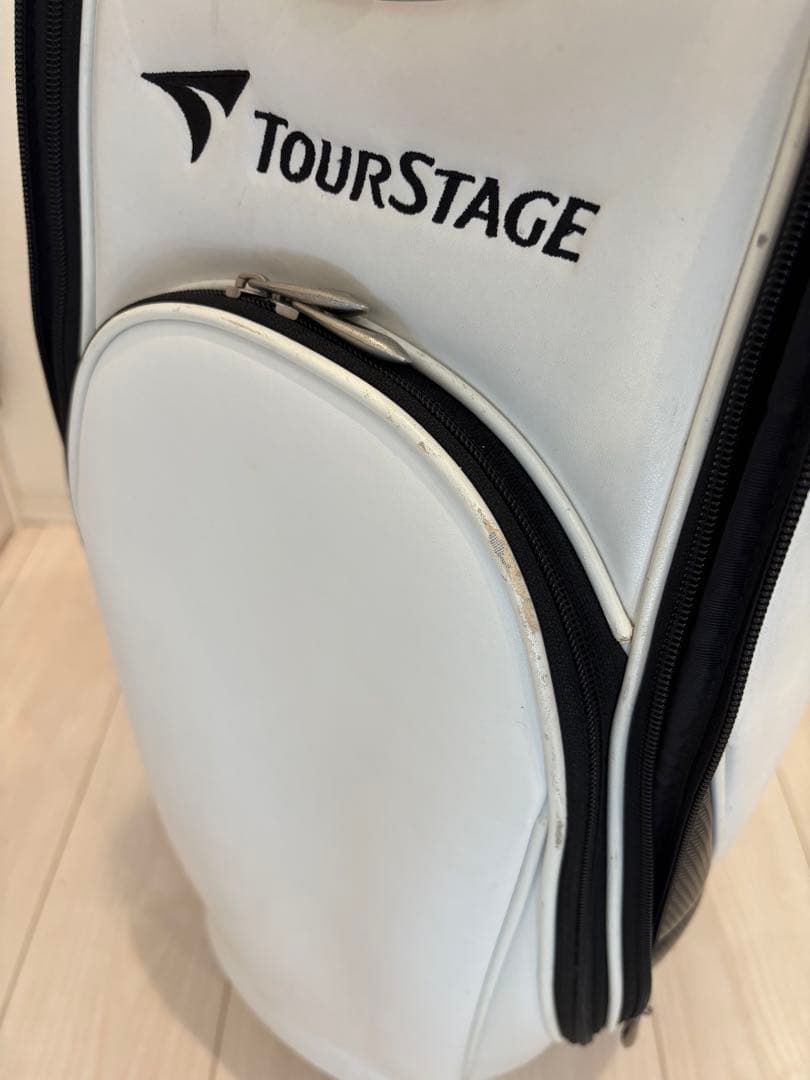 ブリヂストン TOURSTAGE キャディバッグ ホワイト/ブラック/レッド