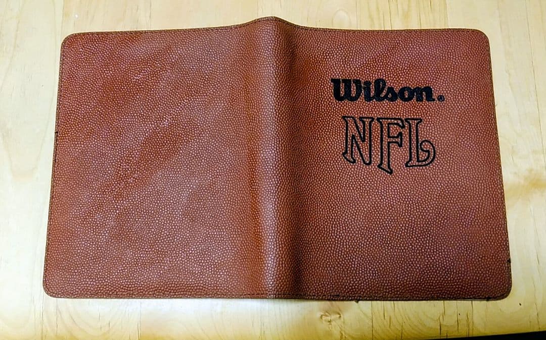 【未使用】NFLボール皮仕様 WILSON ノートカバー