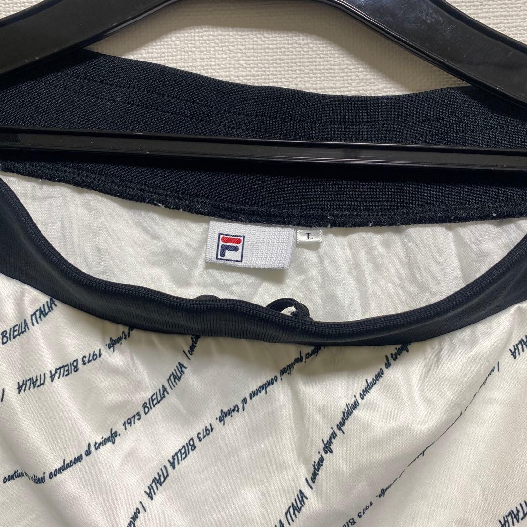 FILA 上下セット　テニス　スコート　L ホワイト　レディース　白　柄　フィラ