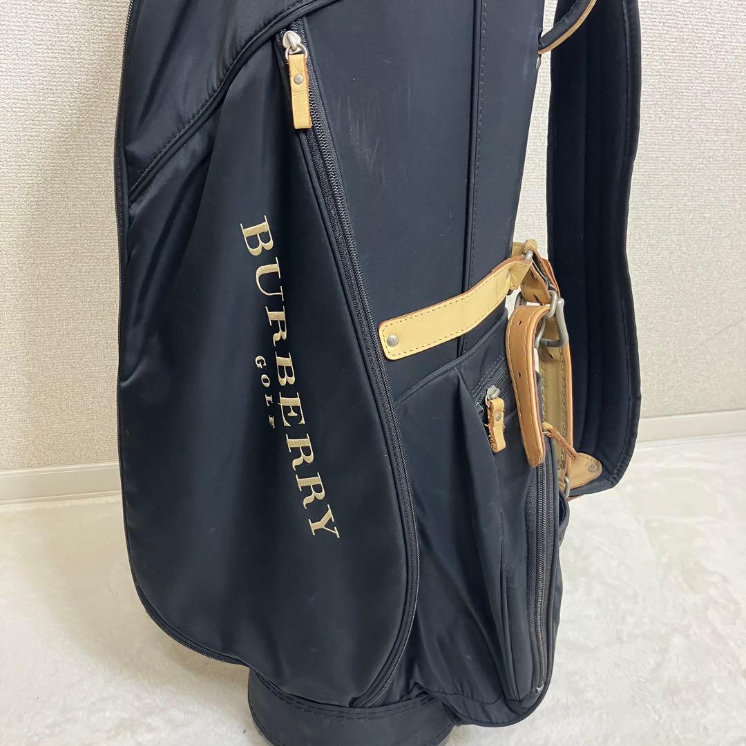 バーバリーゴルフ✨ノバチェック ゴルフバッグ キャディバッグ 黒
