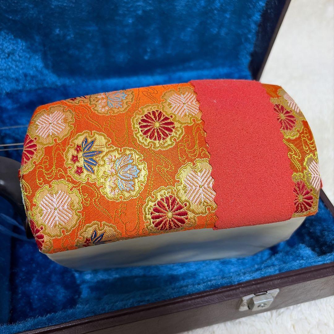 あ*様 三味線 三つ折り ハードケース付き 合皮胴 お稽古用 ジャンク