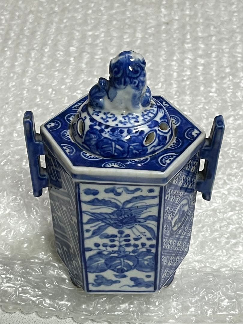 香炉　染付