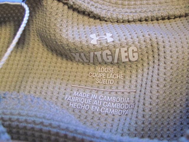 UNDER ARMOUR ゴルフ用モックネックシャツ XL ワッフル素材