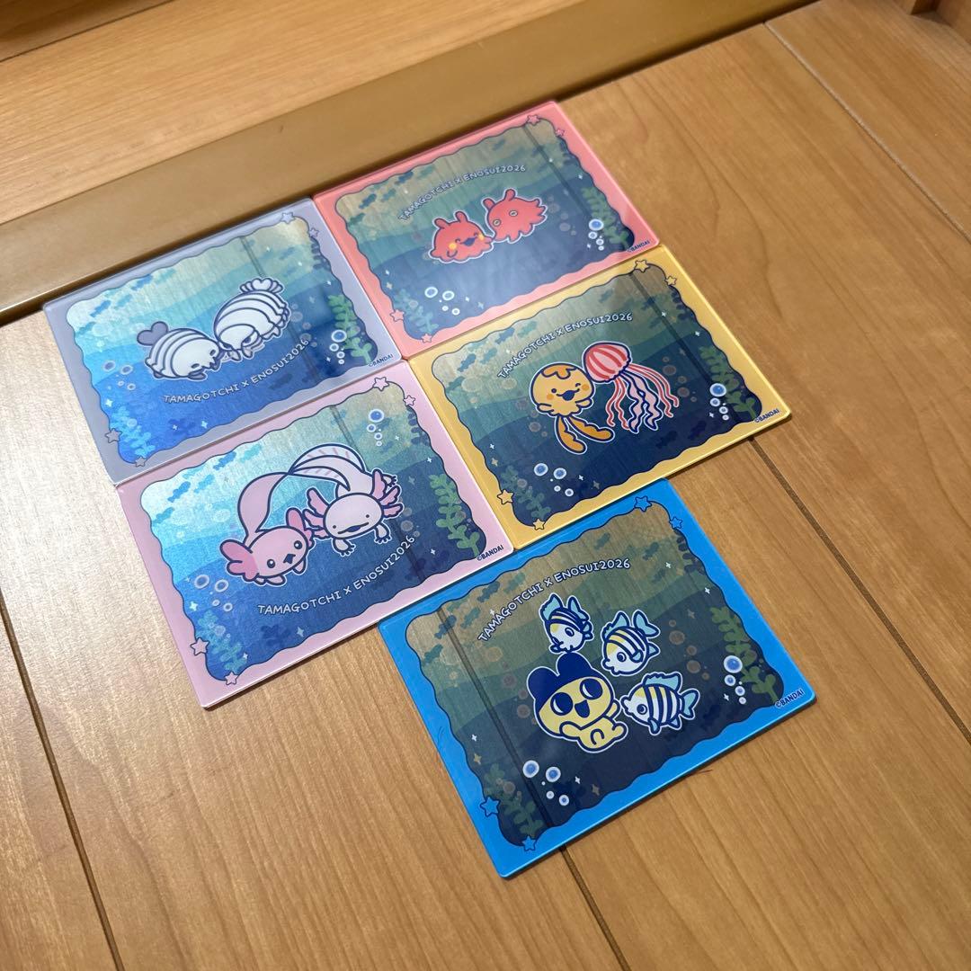 新品　たまごっち×江ノ島水族館　アクリルカード＆キーホルダー＆スタンド＆シール