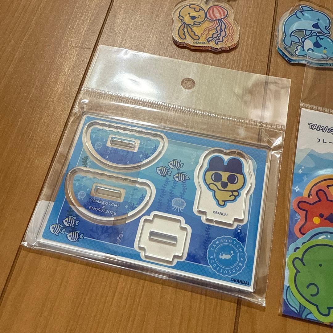 新品　たまごっち×江ノ島水族館　アクリルカード＆キーホルダー＆スタンド＆シール