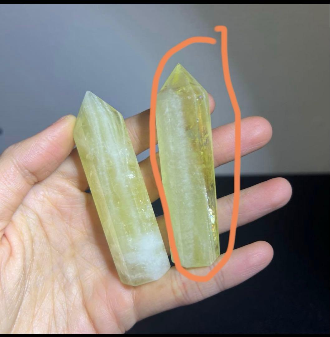 ナツナギ様お取り置き　ポイント　六角柱　天然石　69㍉　置物 49g(4-4)
