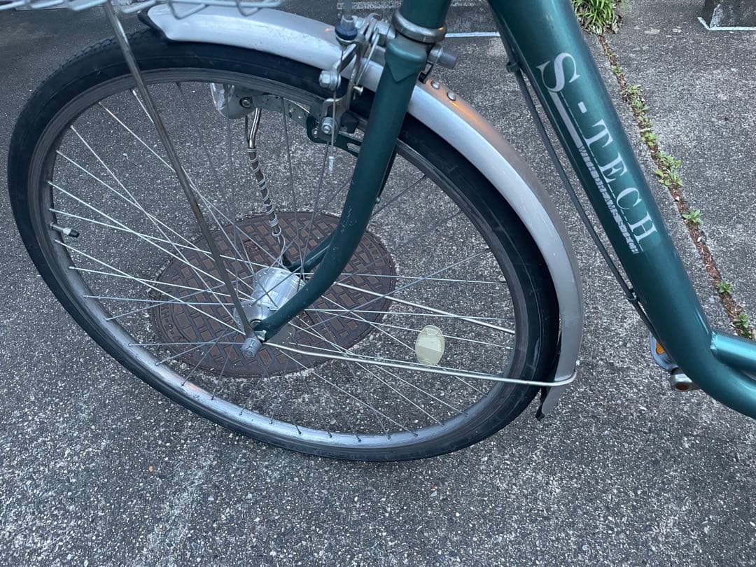 S-TECH シティサイクル グリーン 26インチ