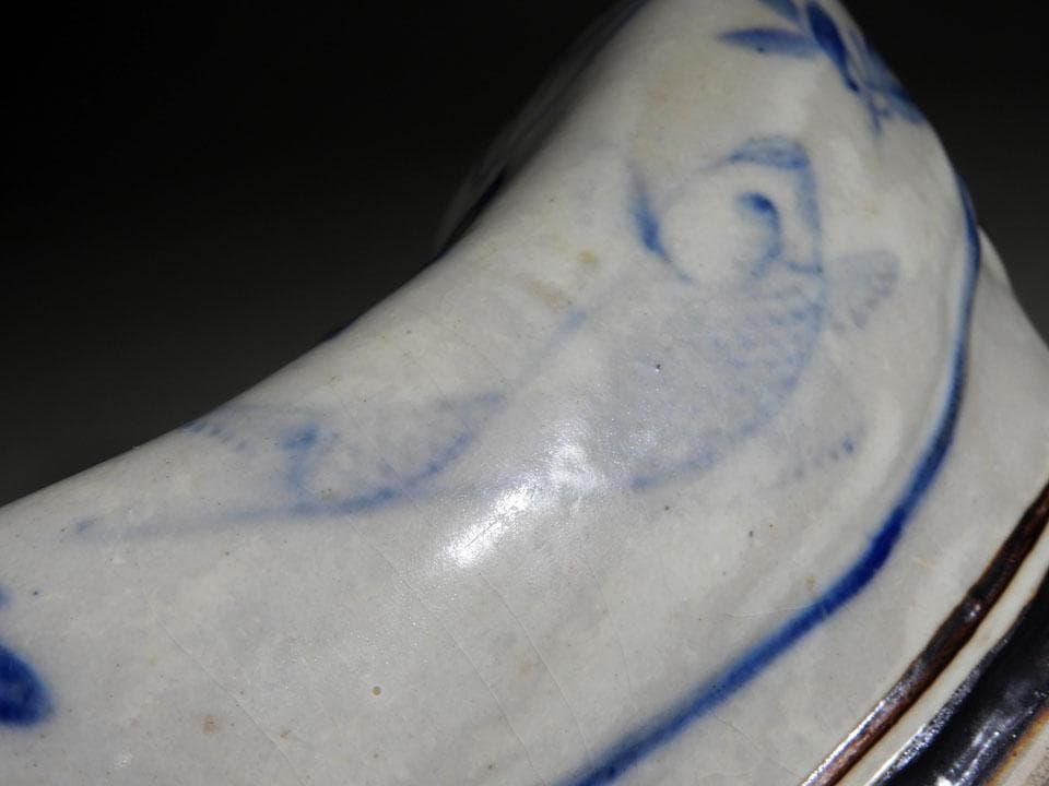 ●時代物 猫枕 猫陶枕 陶器製 陶枕 陶磁器 磁州窯 魔除け 中国古玩 猫雑貨