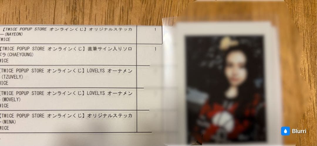 twice チェヨン　CHAEYOUNG 撮り下ろし直筆サインソロポラ